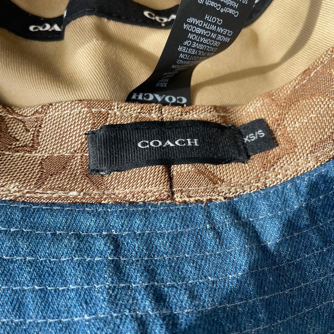 COACH デニムブルーバケットハット XS/S