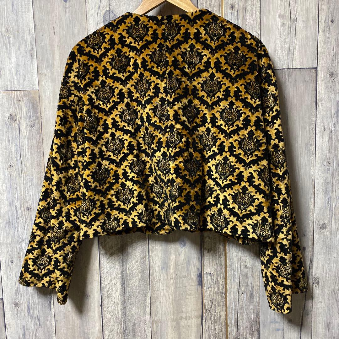 極美品 6（ROKU）カットパイルジャカード ジャケット 38