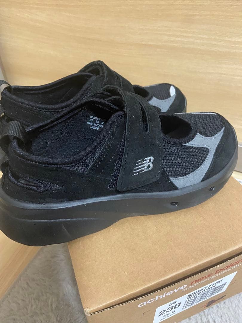 韓国限定＊New Balance メリージェーン ブラック/グレー 23cm