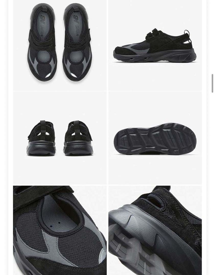 韓国限定＊New Balance メリージェーン ブラック/グレー 23cm