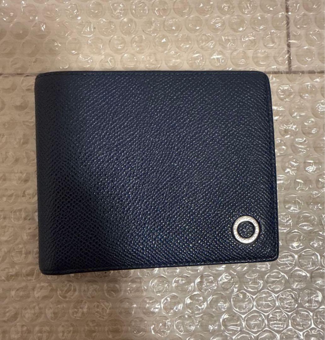 二つ折り財布　BVLGARI ブルー