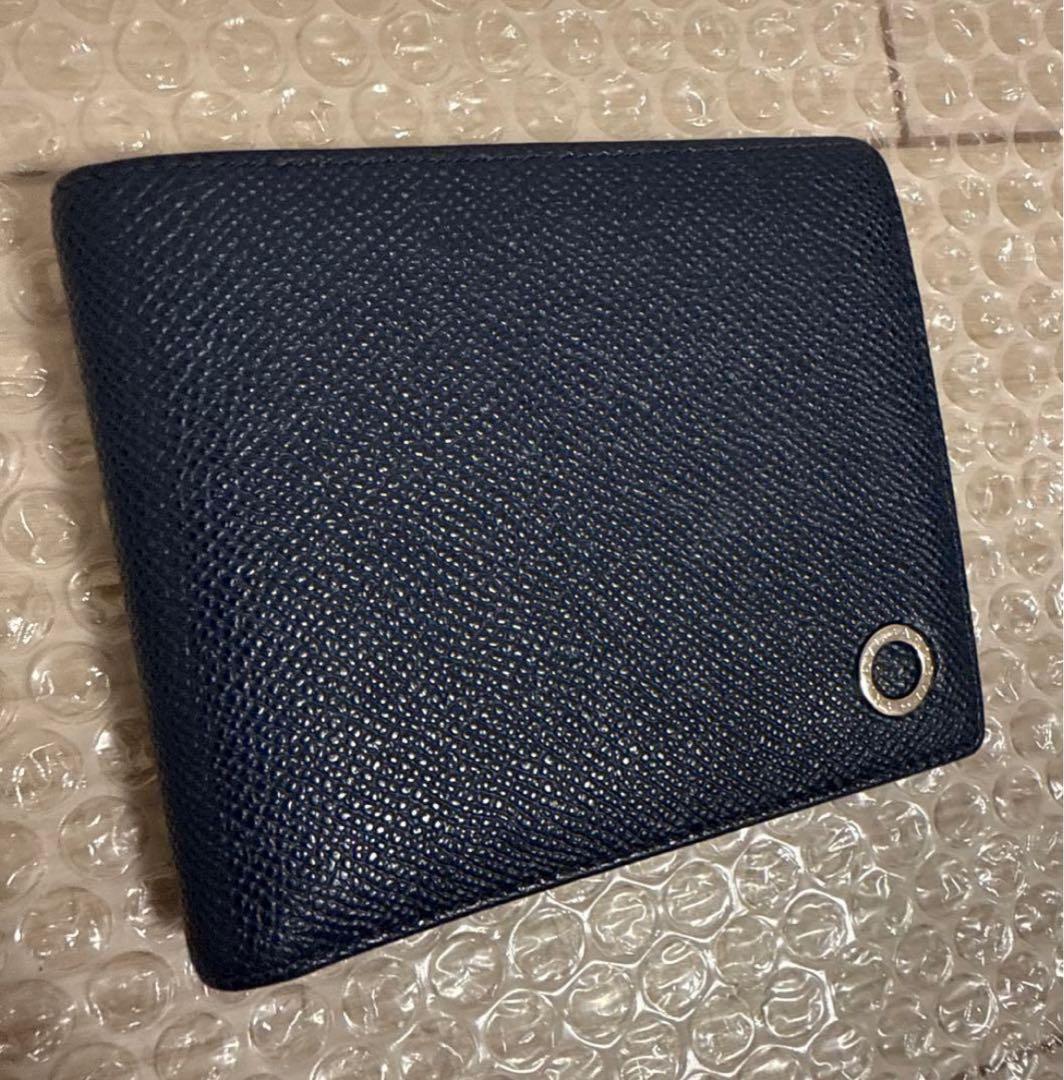二つ折り財布　BVLGARI ブルー