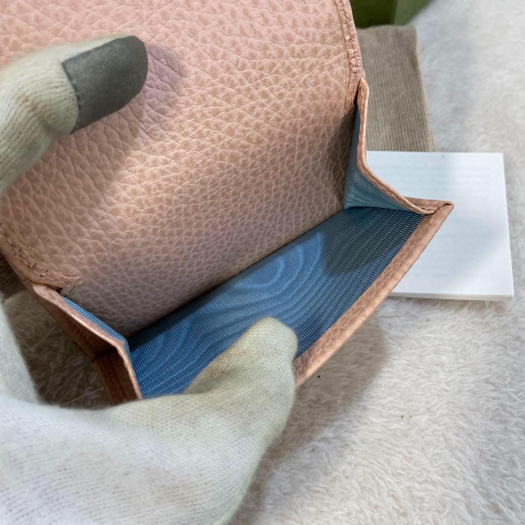 ！新品！　GUCCI グッチ　コンパクトウォレット　折り財布　ピンク