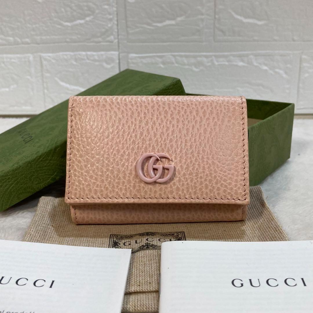 ！新品！　GUCCI グッチ　コンパクトウォレット　折り財布　ピンク
