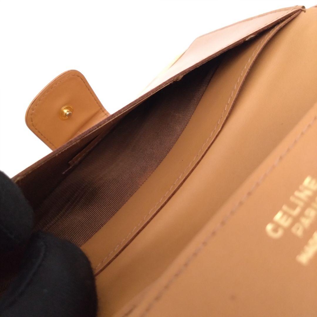 CELINE M12 長財布 がま口 マカダム柄 ヴィンテージ ブラウン