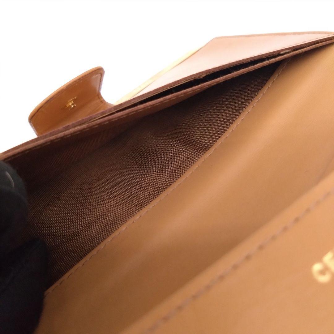 CELINE M12 長財布 がま口 マカダム柄 ヴィンテージ ブラウン