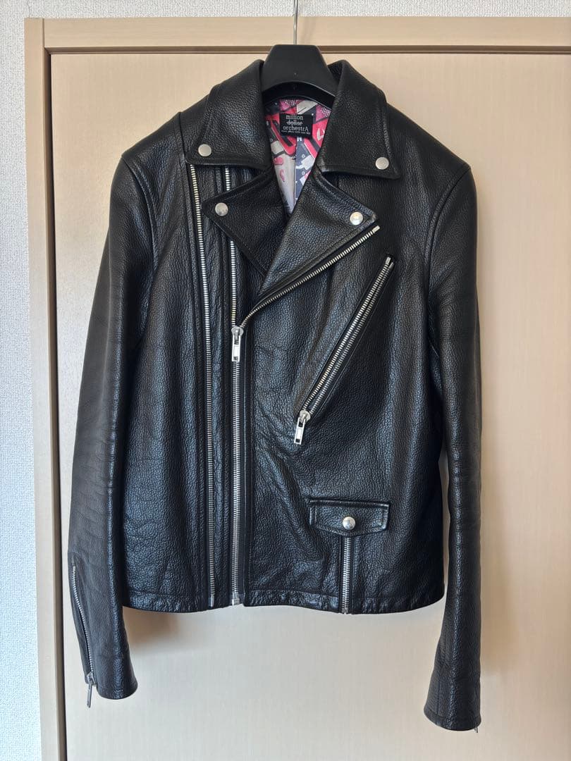 ミリオンダラーオーケストラ ダブルライダース カウレザー ブラック