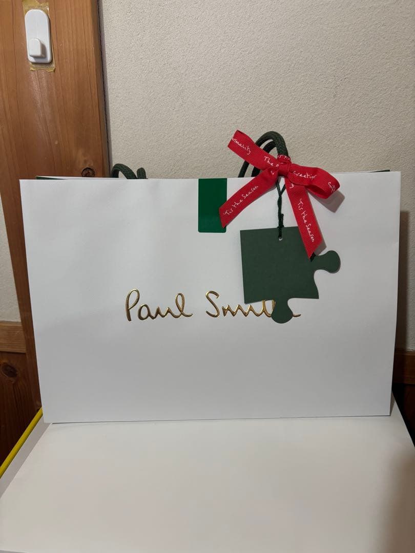 Paul Smith \"Cropped Logo\" カシミヤマフラー ブラック