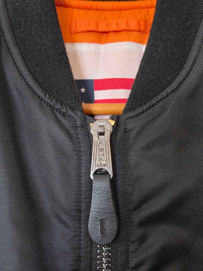 月*様 【ALPHA】 MA-1フライトジャケット ブラック Sサイズ