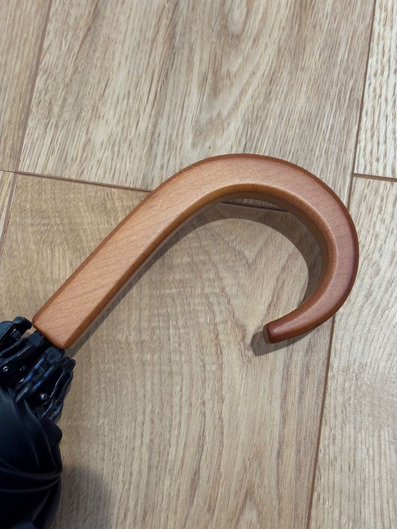 サンバリア100 2段折　フリル　フロスト　グレー　木曲がり手元