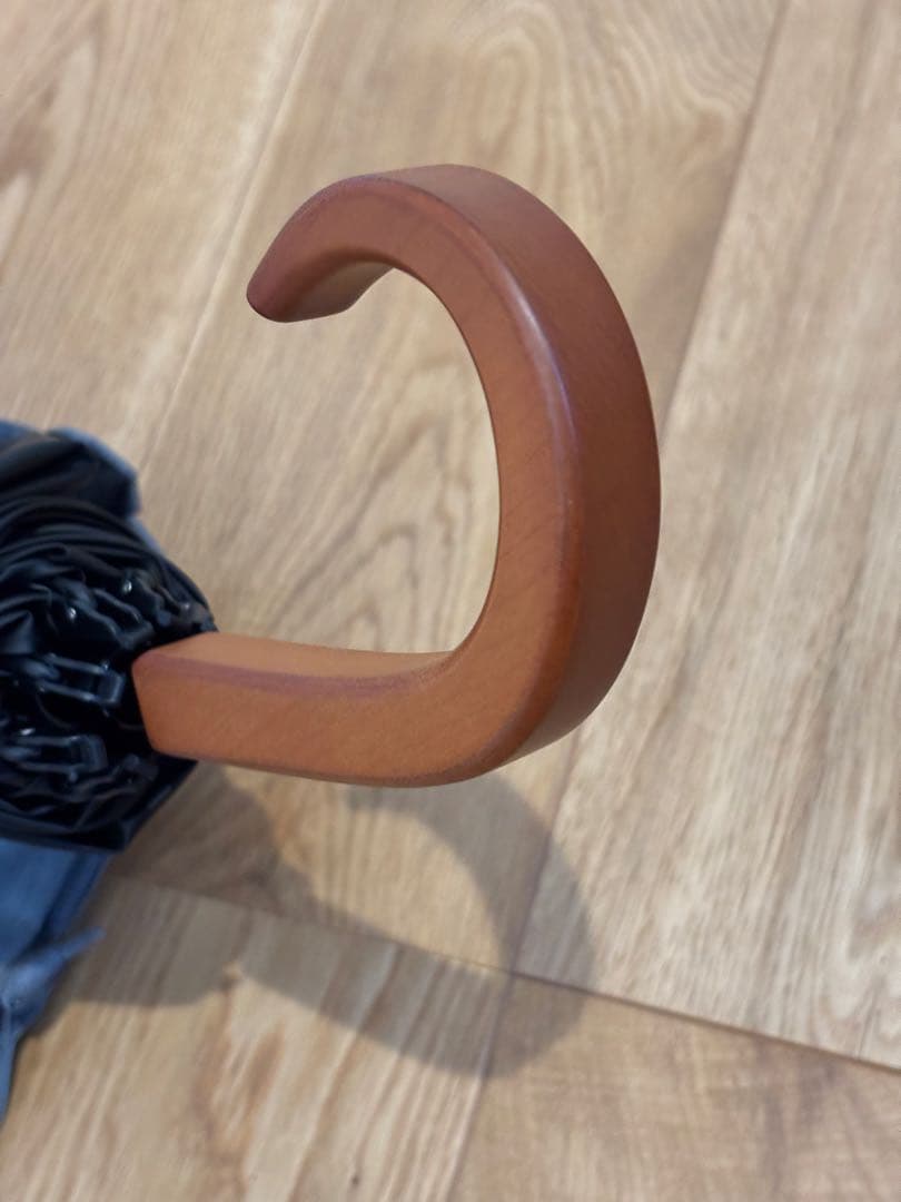 サンバリア100 2段折　フリル　フロスト　グレー　木曲がり手元