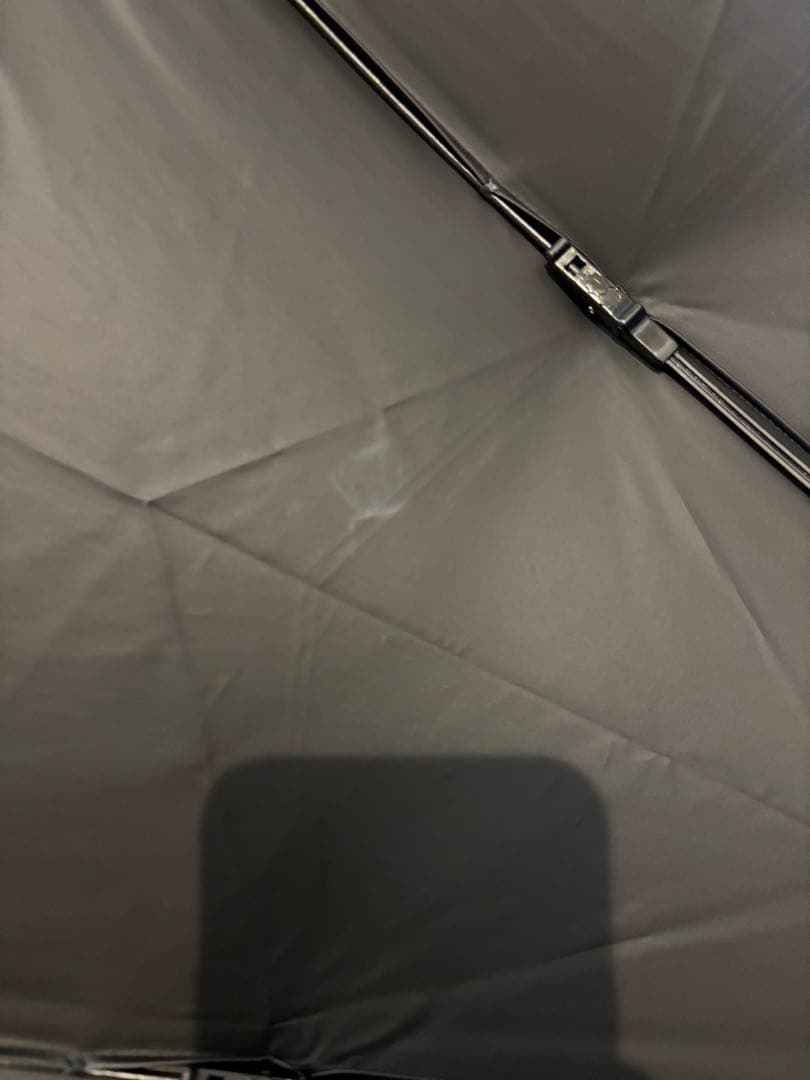 サンバリア100 2段折　フリル　フロスト　グレー　木曲がり手元