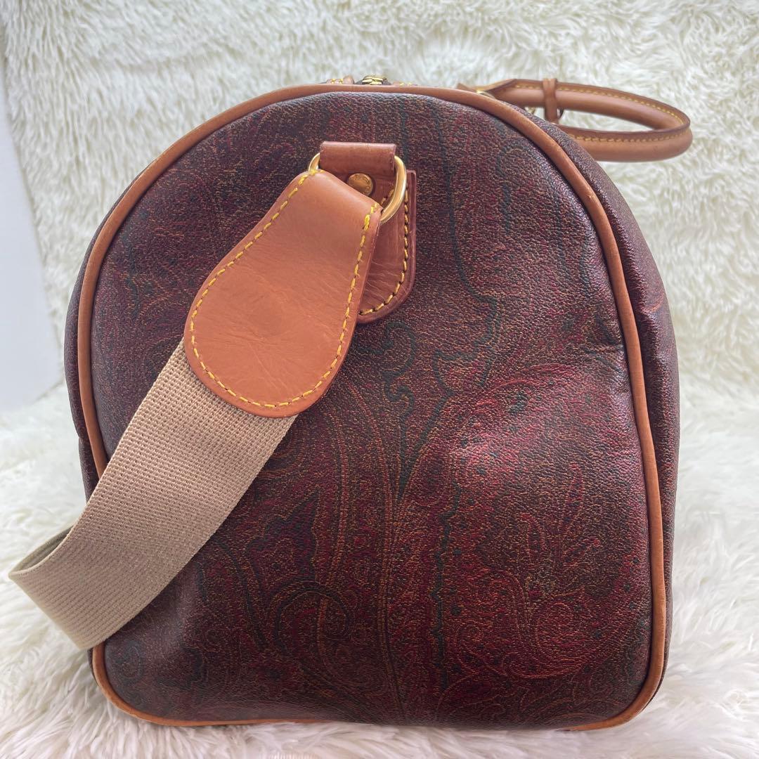 【大容量】エトロ ボストンバッグ 2way ペイズリー柄 ブラウン