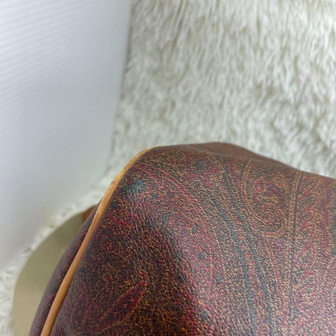 【大容量】エトロ ボストンバッグ 2way ペイズリー柄 ブラウン