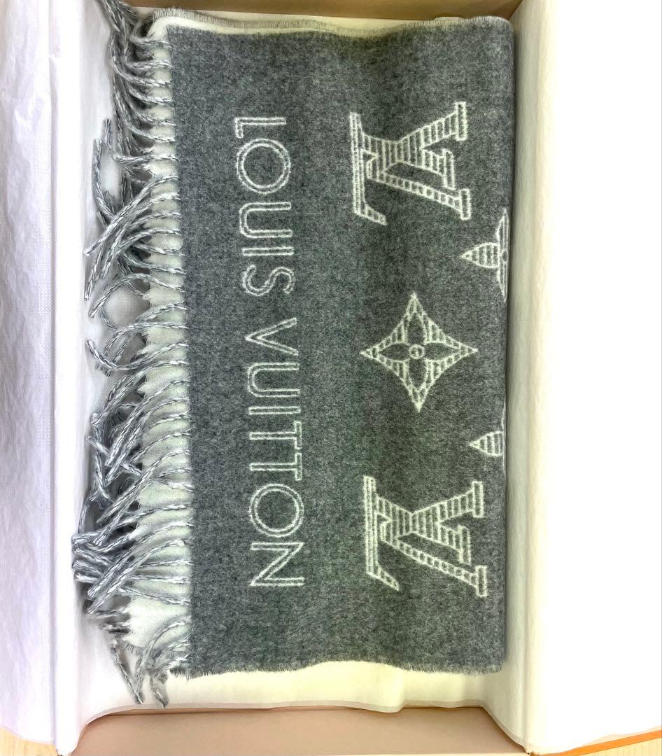 新品、未使用品‼️ 箱付き‼️ルイヴィトン モノグラム シャドウ　マフラー