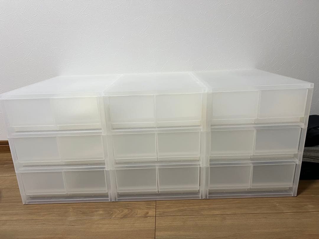 ポリプロピレン　小物収納ケース　引出２個３段　カード収納