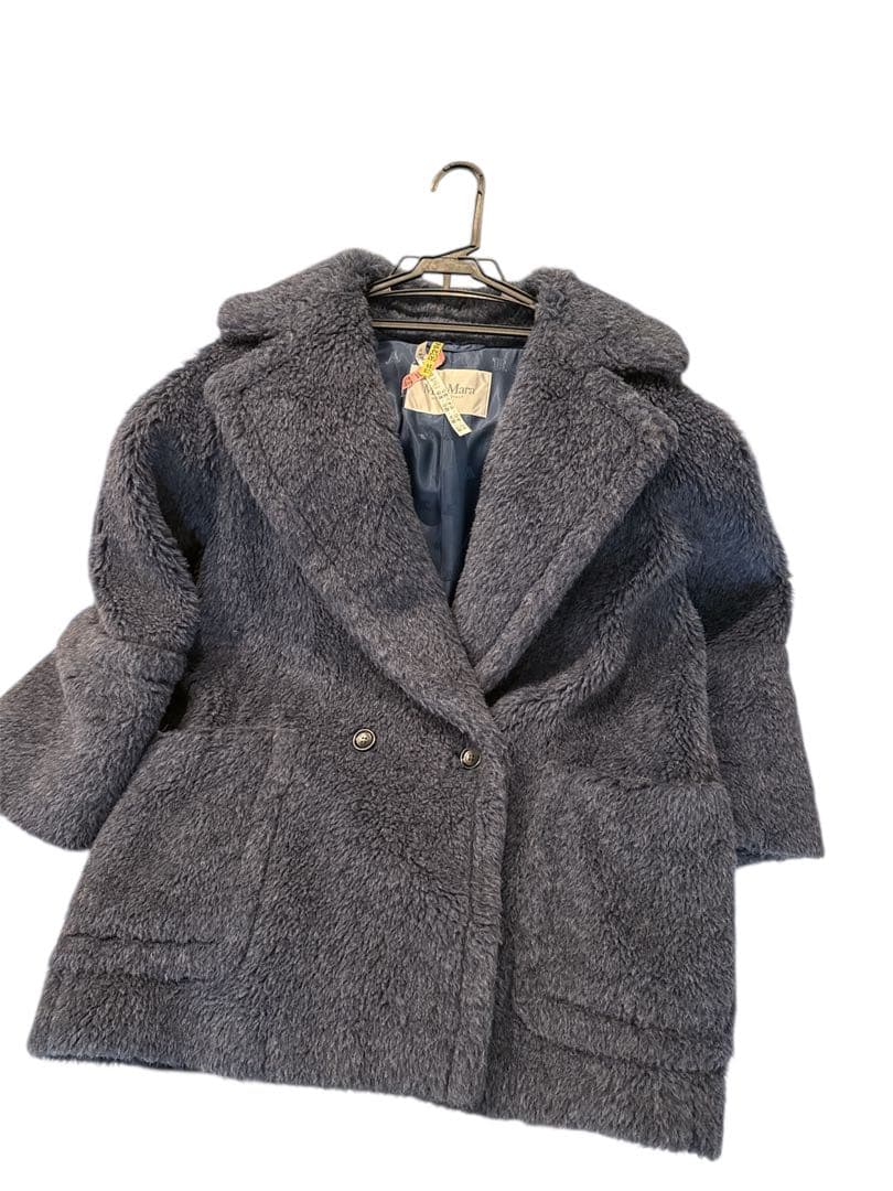 MaxMaraテディベアコートブルージーンズGIRL1 希少 美品xs