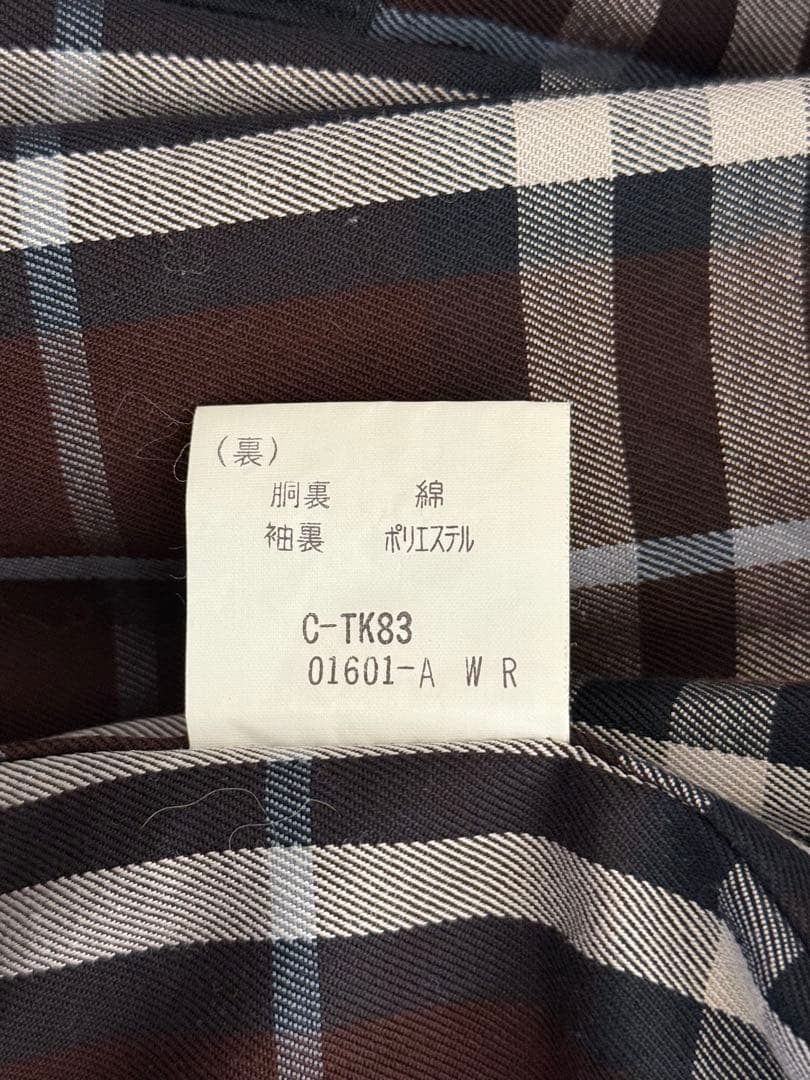 バーバリーズ　トレンチコート　チェック柄　ベルト　Aライン　ロング