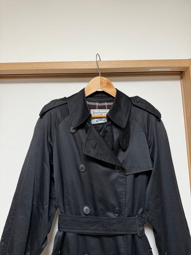 バーバリーズ　トレンチコート　チェック柄　ベルト　Aライン　ロング