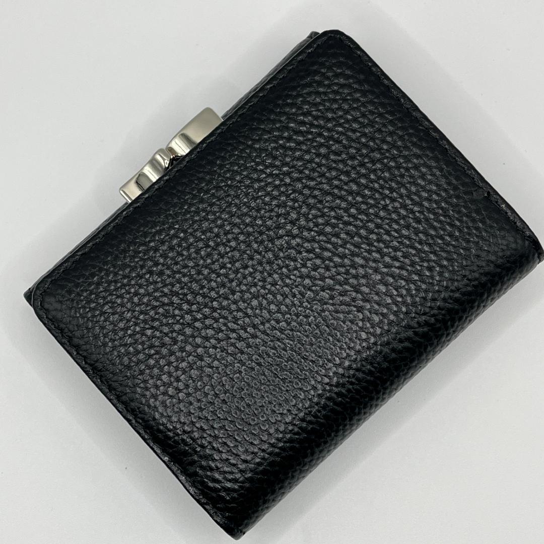 人気 Vivienne Westwood 特価 黒がま口 定番 折財布 高級感