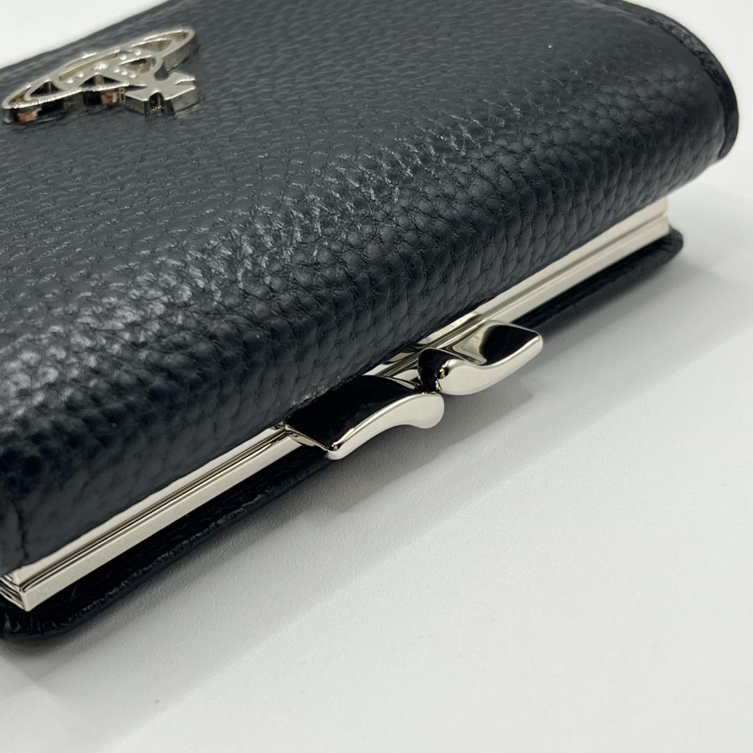 人気 Vivienne Westwood 特価 黒がま口 定番 折財布 高級感