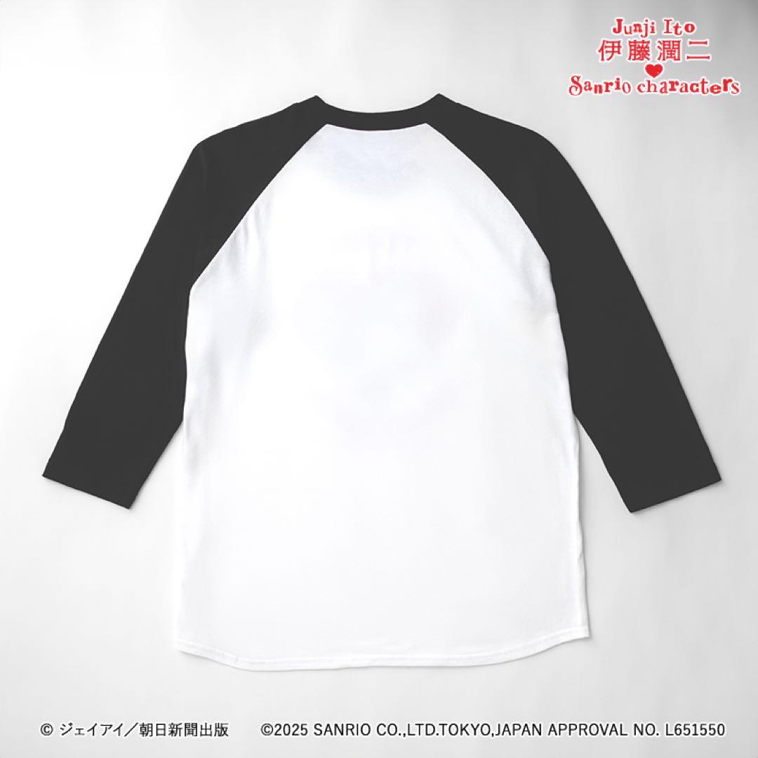 伊藤潤二×サンリオキャラクターズ ラグランTシャツ ギャル富江×ハローキティ