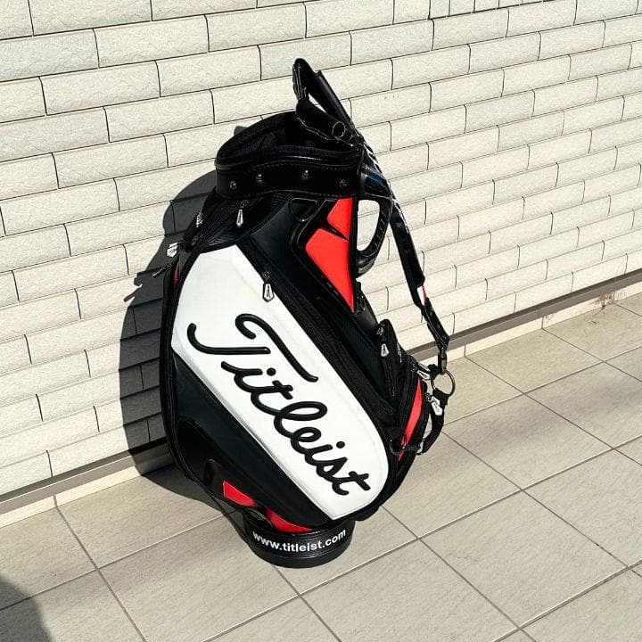 希少 限定 タイトリスト キャディバッグ スタッフバッグ ツアーモデル フード付