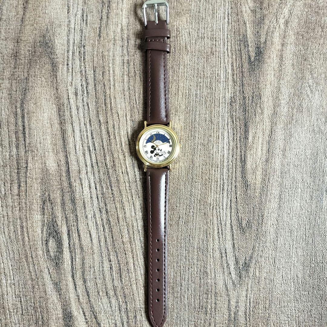 【希少✨】ミッキー ムーンフェイズ ALBA 腕時計 アナログ 昭和レトロ