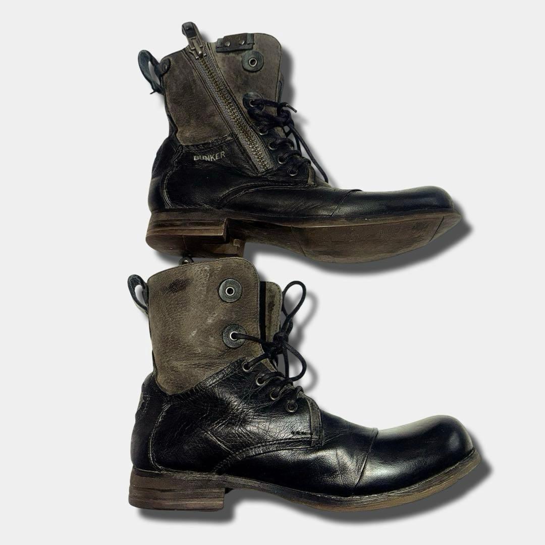 靴 00s archive sidezip work boots grunge