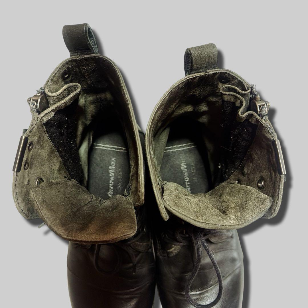 靴 00s archive sidezip work boots grunge