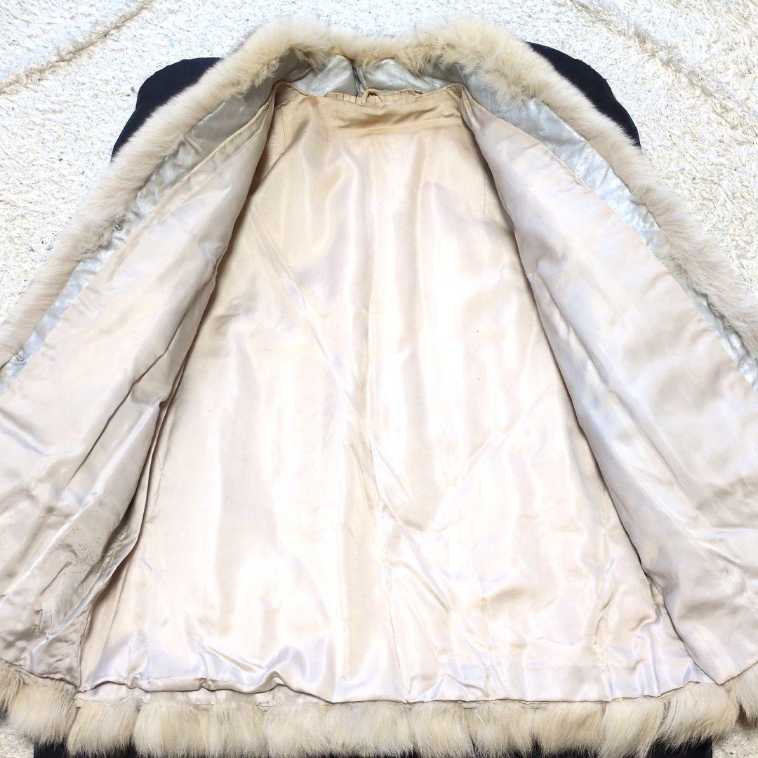 2-70【高級毛皮】フォックスファーコート　ボリューミー