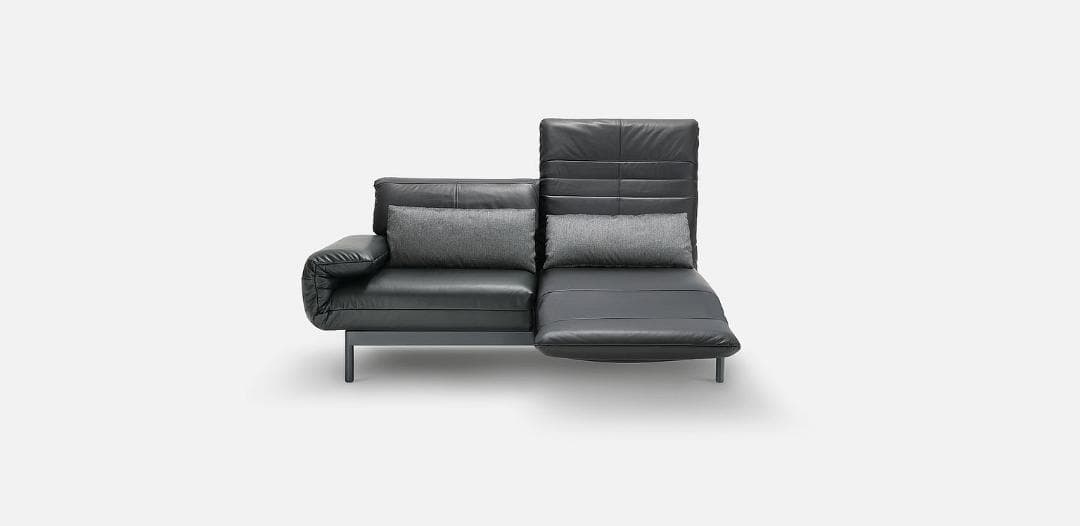 ROLF BENZ（ロルフベンツ）ソファ「プルーラ」革ブラック色 163万