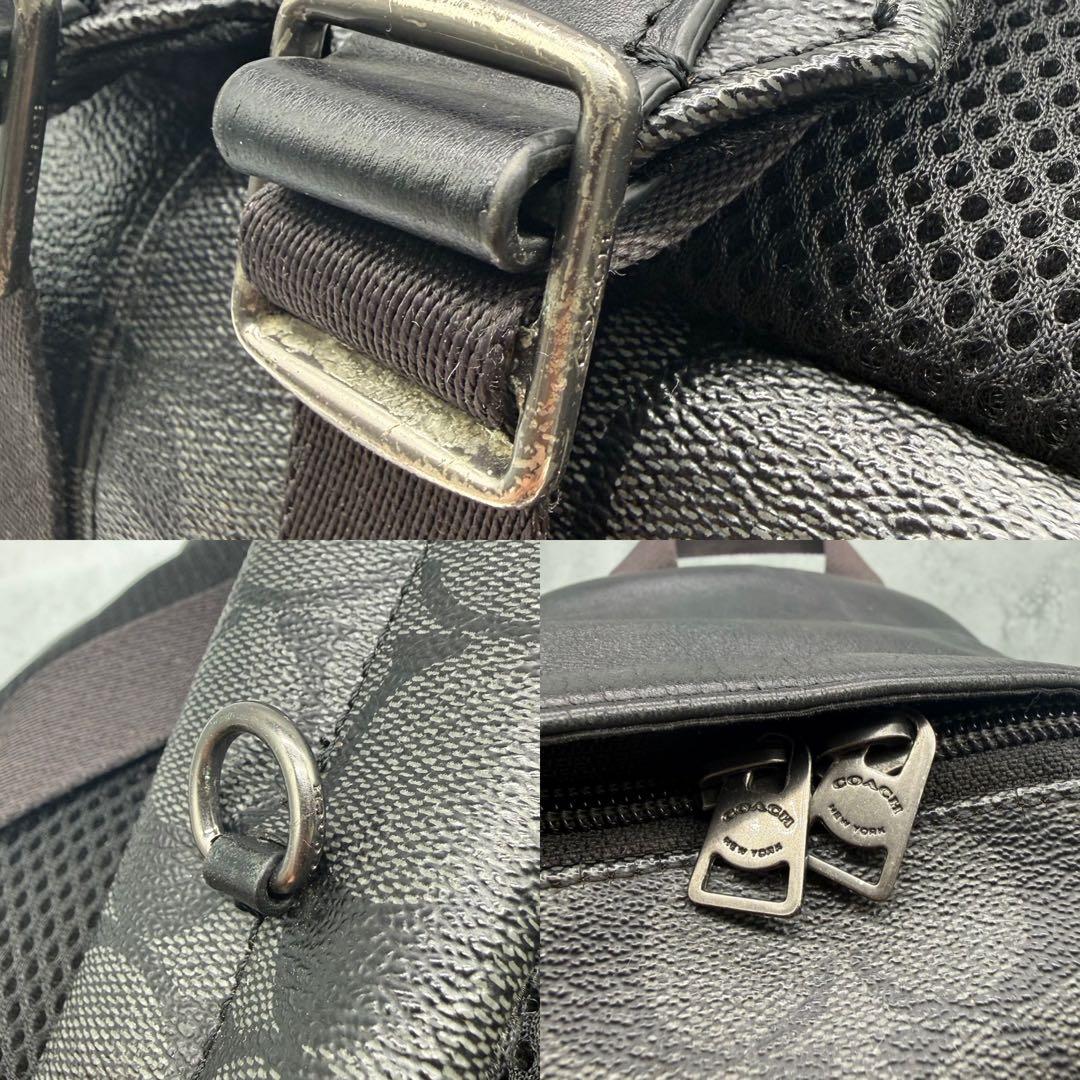 COACH コーチ リュック PVC ブラック シグネチャー チャールズ 大容量