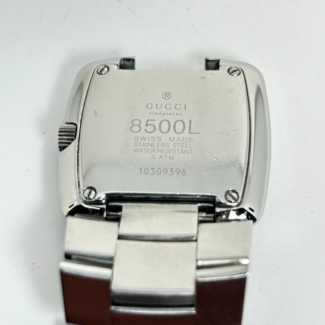 【新品電池】GUCCI グッチ 8500L グレー文字盤 腕時計 レディース