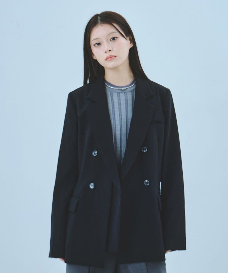 新品タグ付 UNITED TOKYO レイヤードカラーテーラードジャケット 黒