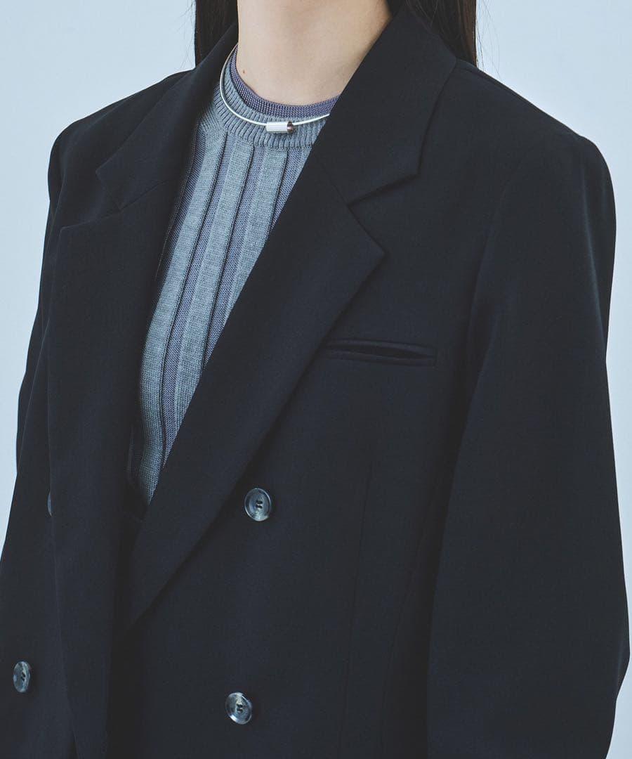 新品タグ付 UNITED TOKYO レイヤードカラーテーラードジャケット 黒