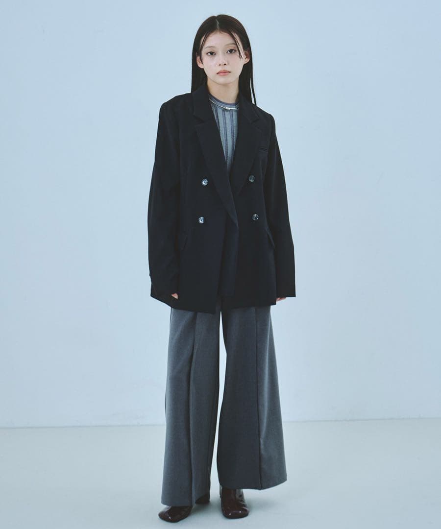 新品タグ付 UNITED TOKYO レイヤードカラーテーラードジャケット 黒