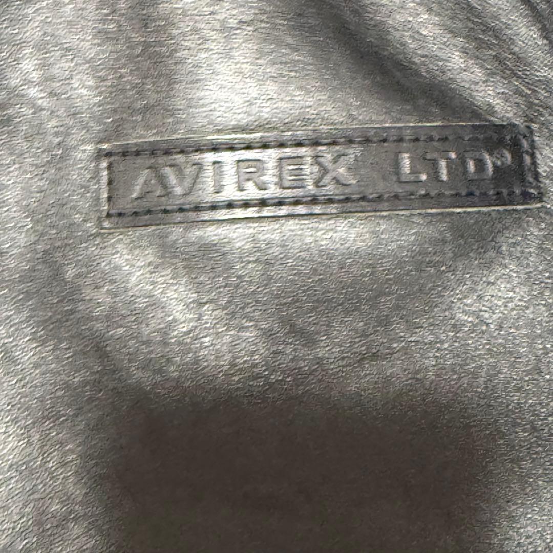【美品】Avirex A-2フライトジャケット　アンティークラムレザー　ブラック