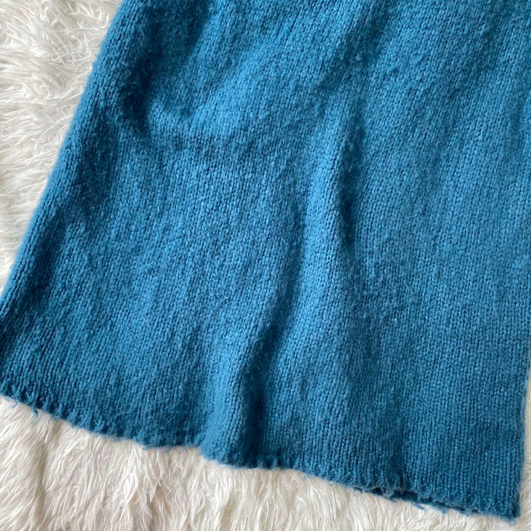 AURALEE ウールベイビーキャメルブラッシュドヤーンニットドレス 0サイズ