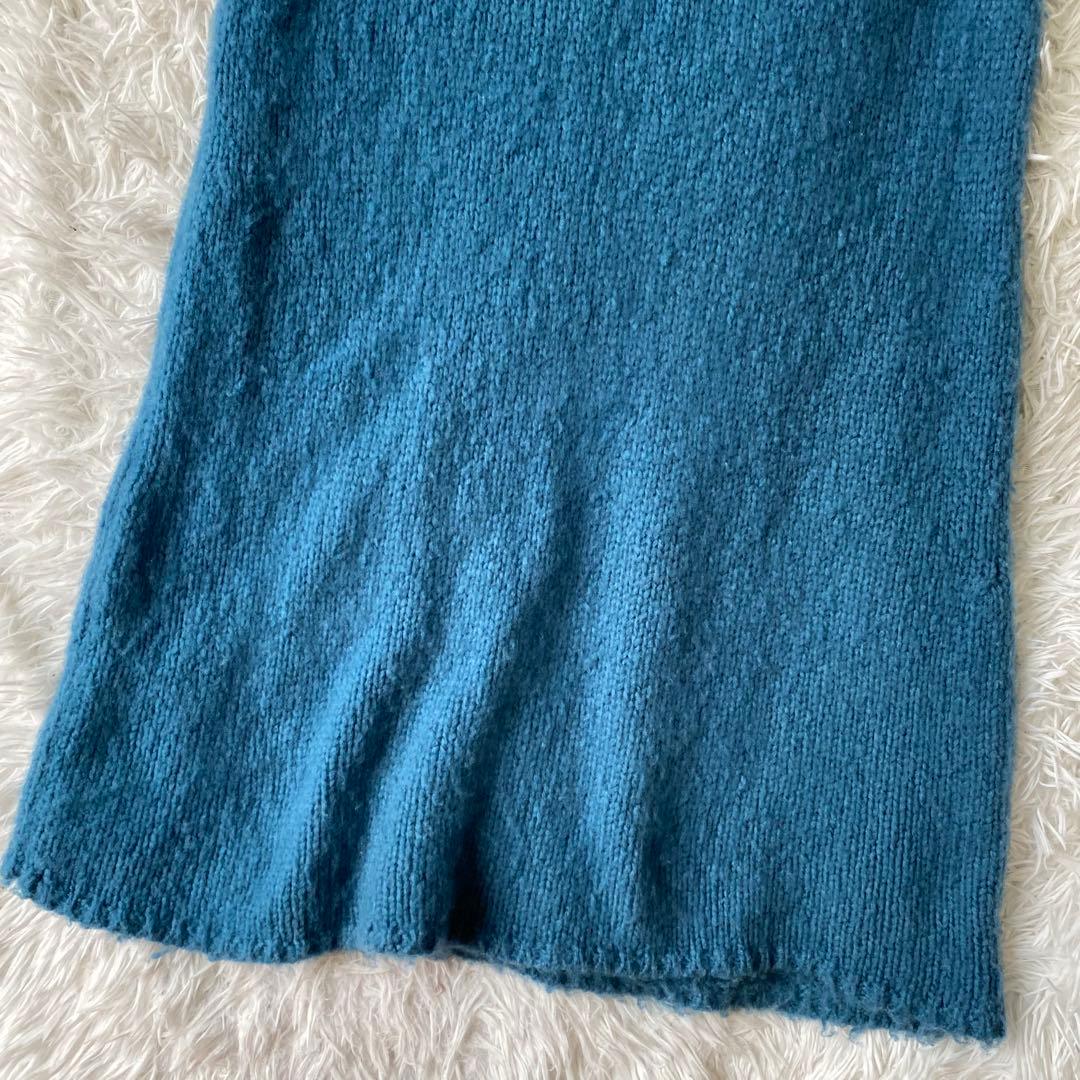 AURALEE ウールベイビーキャメルブラッシュドヤーンニットドレス 0サイズ