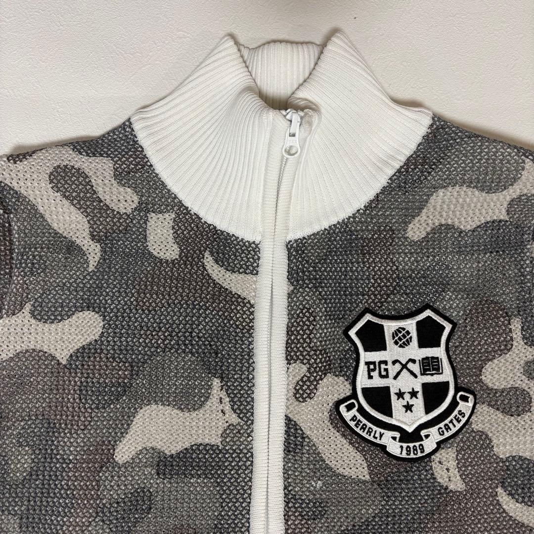 パーリーゲイツ　メッシュカモフラ柄 ジップアップブルゾン ゴルフウェア サイズ4