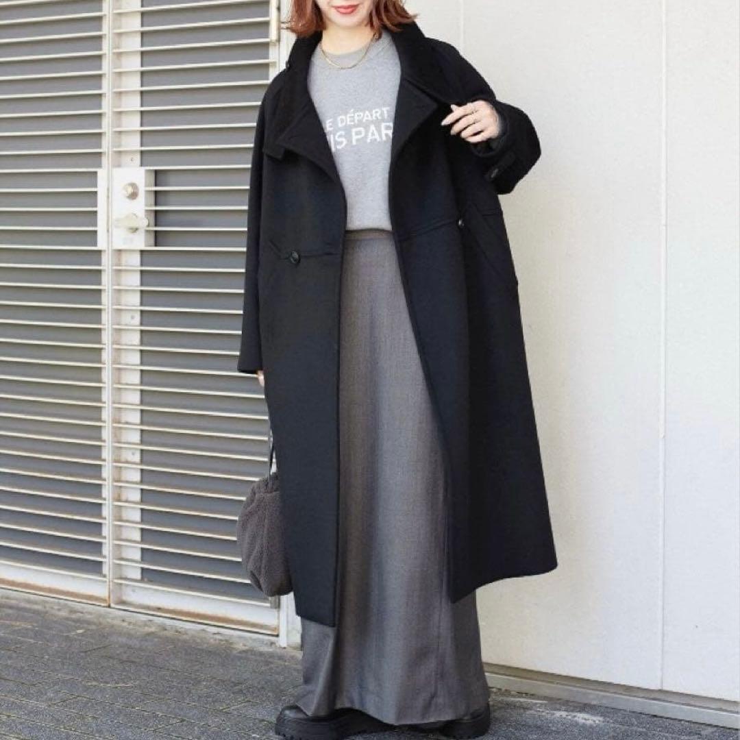 極美品♡完売品B.C STOCK WビーバーコクーンW前スタンドコート 24AW