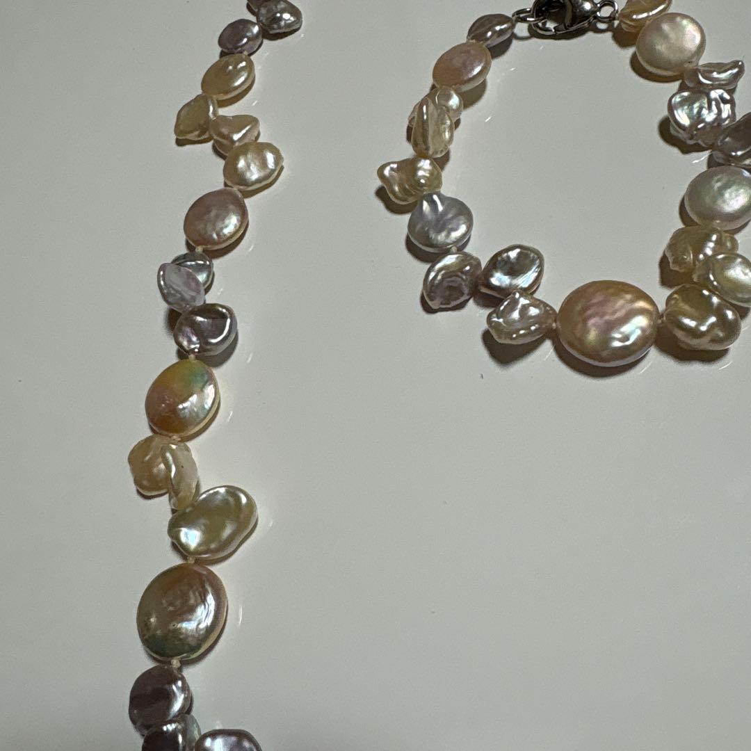 淡水バロックパール ネックレス ブレスレット