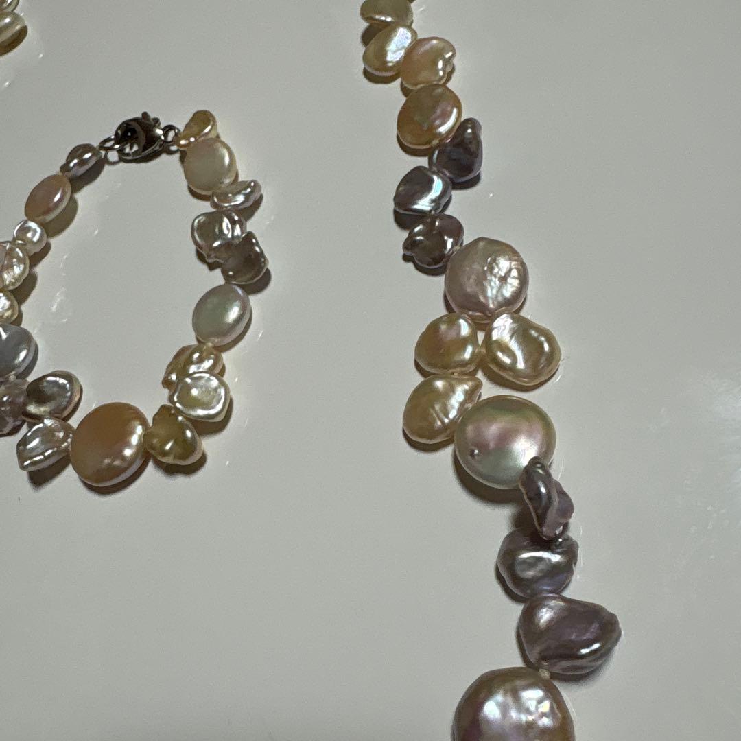 淡水バロックパール ネックレス ブレスレット