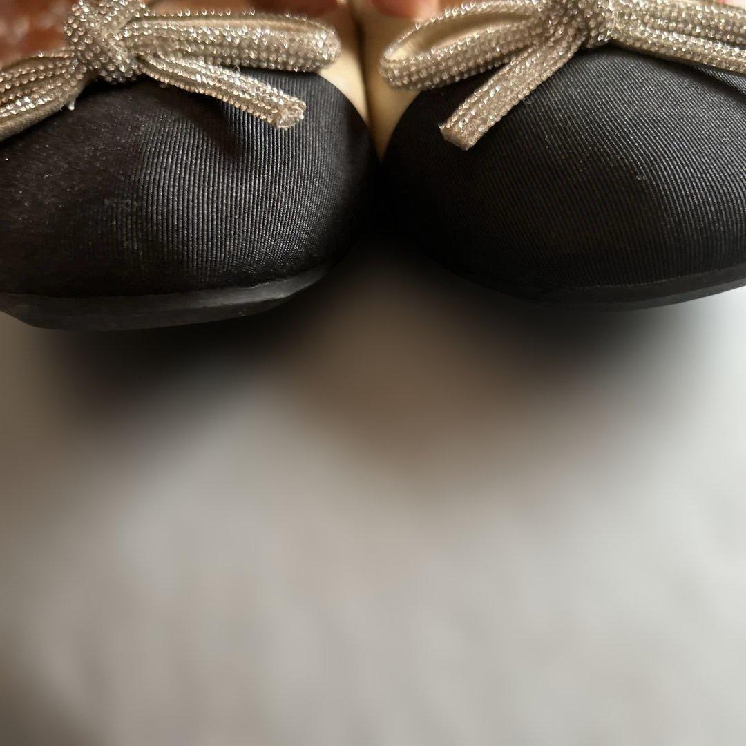 STACCATO リボン付きフラットシューズ 235サイズ