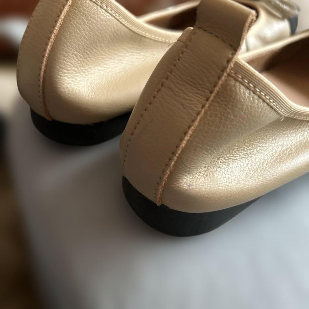 STACCATO リボン付きフラットシューズ 235サイズ