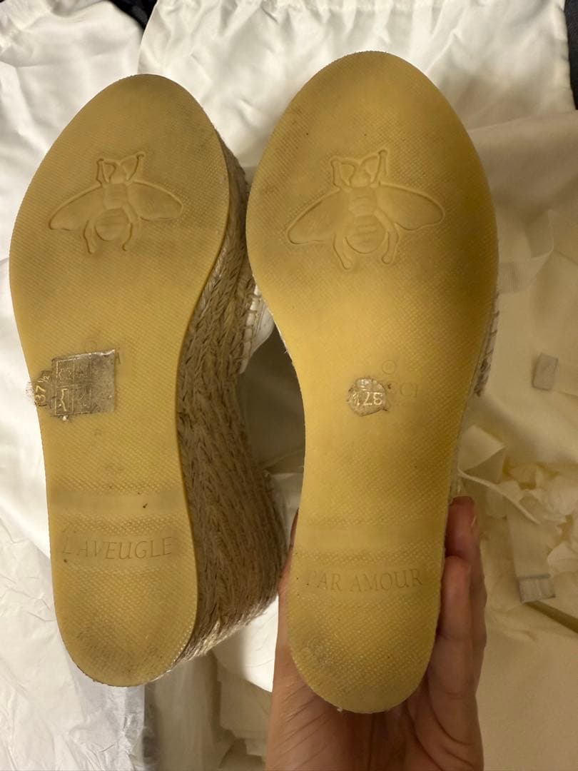 (Sunny) GUCCI GGロゴ エスパドリーユ ホワイト 37.5