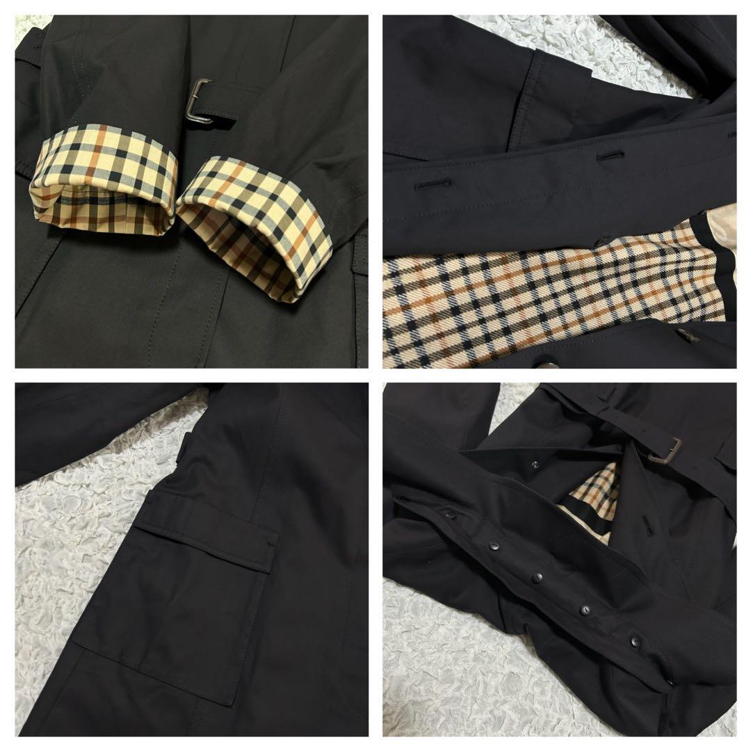 美品　DAKS トレンチコート ハウスチェック ライナー フード　13ABR