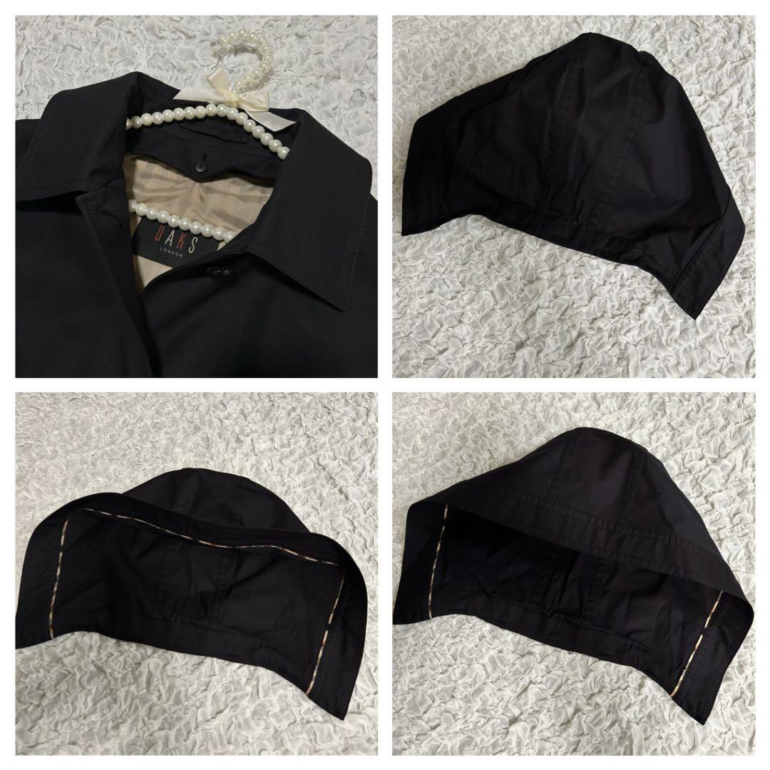 美品　DAKS トレンチコート ハウスチェック ライナー フード　13ABR