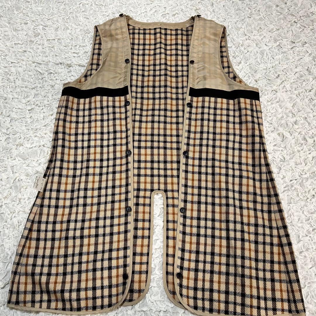 美品　DAKS トレンチコート ハウスチェック ライナー フード　13ABR